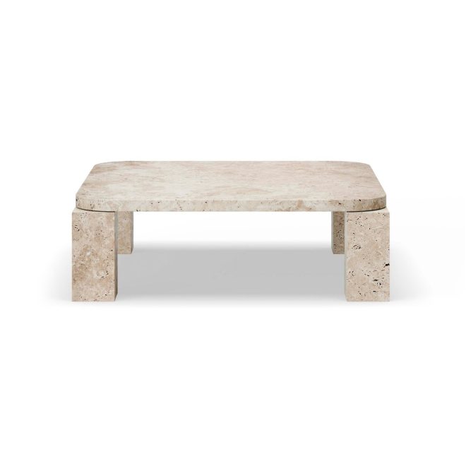 New works atlas soffbord 82x82 cm unfilled travertine