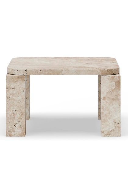 New works atlas soffbord 60x60 cm unfilled travertine