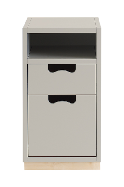 Asplund snö g3 sängbord 05 light grey, eksockel