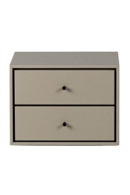 Mavis volt sängbord vägghängt beige-svart