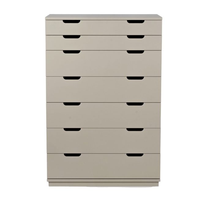 Mavis aoko byrå 7 lådor beige