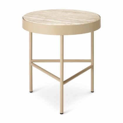 Ferm living travertine soffbord Ø40 cm cashmere