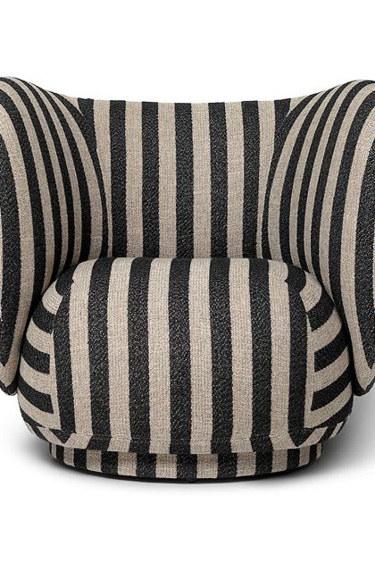 Ferm living rico lounge chair fåtölj louisiana sand black