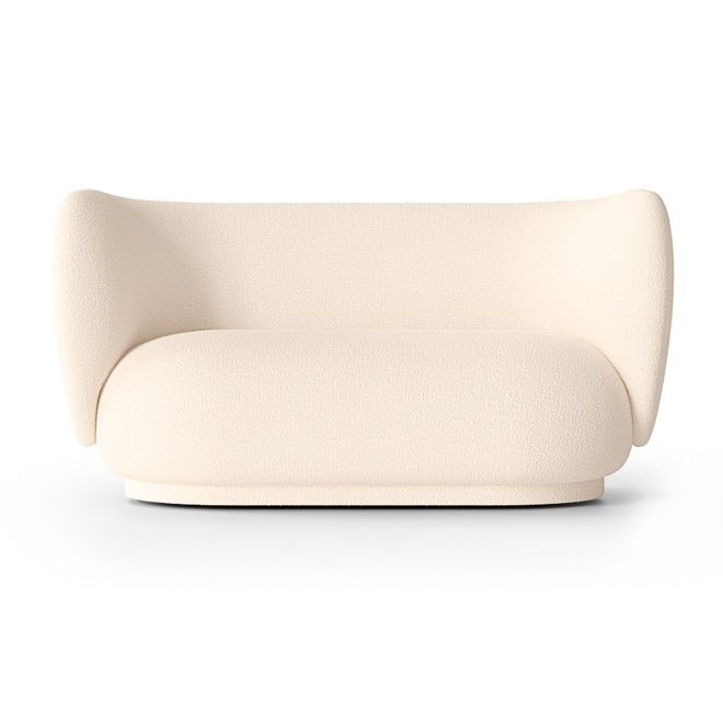 Ferm living rico soffa bouclé 2-sits bouclé offwhite