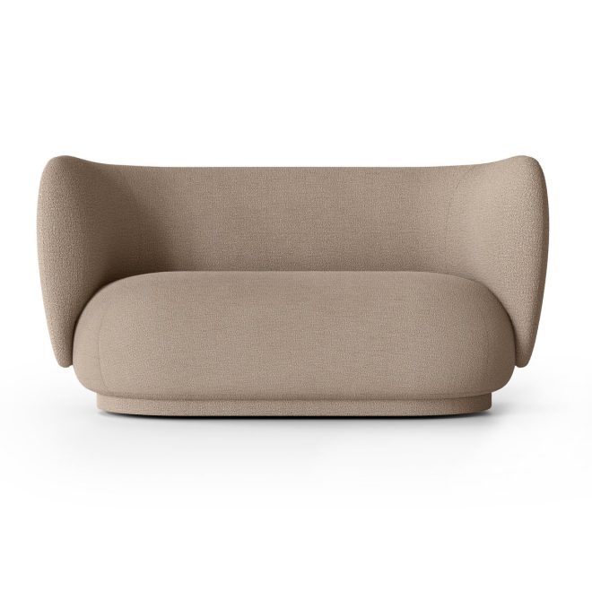 Ferm living rico soffa bouclé 2-sits bouclé sand