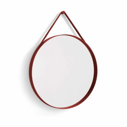 Hay strap mirror spegel Ø70 cm red