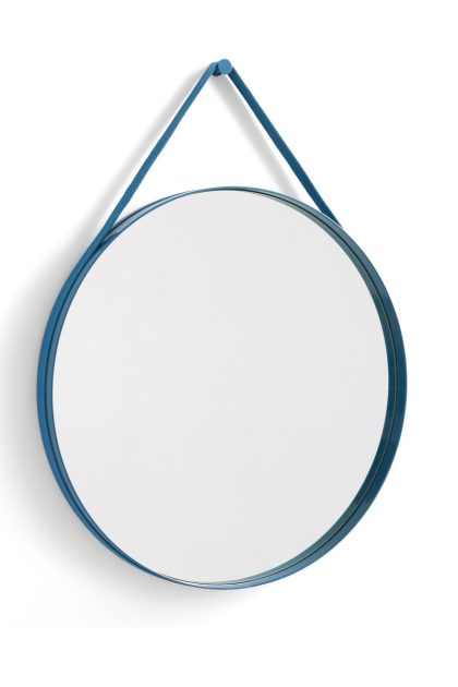Hay strap mirror spegel Ø70 cm blue