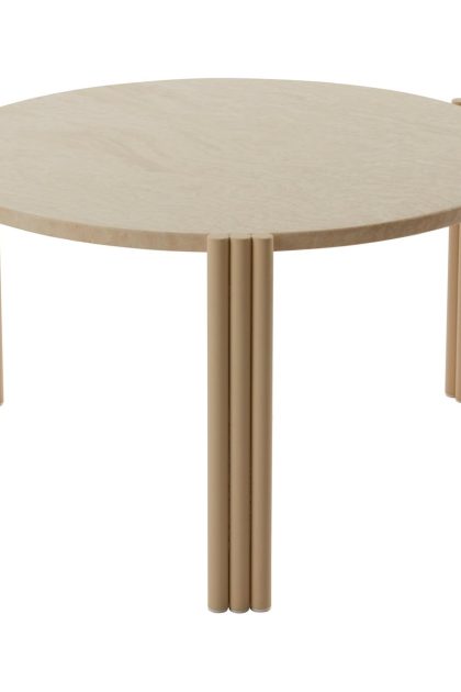 Aytm tribus soffbord Ø60 cm light sand-travertine