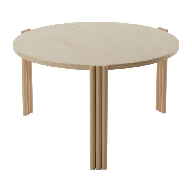 Aytm tribus soffbord Ø60 cm light sand-travertine