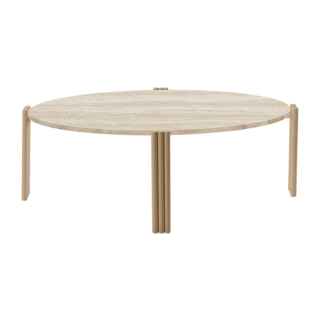 Aytm tribus soffbord oval 92,4x47,6x35 cm light sand-travertine