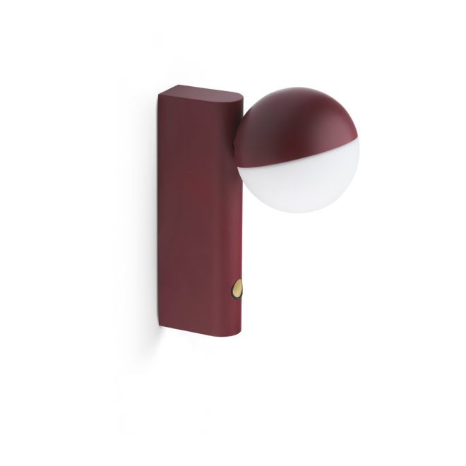 Northern balancer mini vägg- och bordslampa cherry red