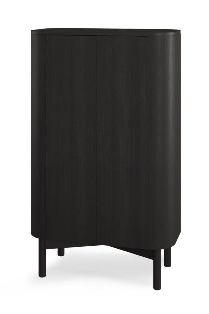 Northern loud tall skåp 143 cm black painted oak