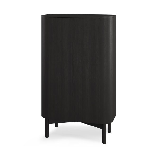 Northern loud tall skåp 143 cm black painted oak