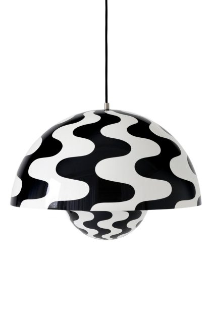 &tradition flowerpot vp2 pendel stor black-white pattern