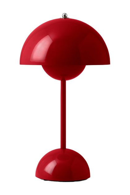 &tradition flowerpot portable bordslampa vp9 vermilion red