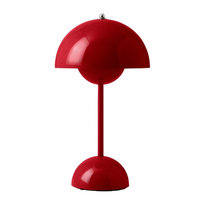 &tradition flowerpot portable bordslampa vp9 vermilion red