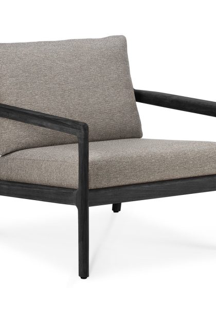 Ethnicraft jack outdoor loungefåtölj svartbetsad teak mocha