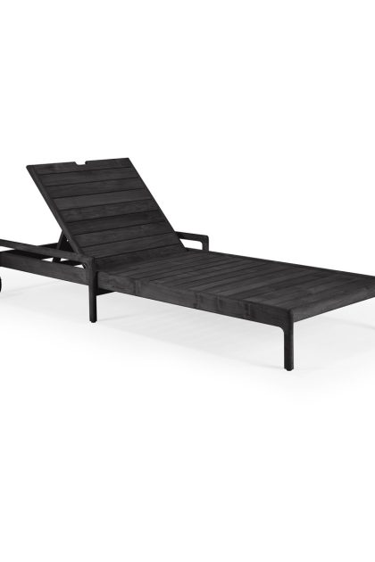 Ethnicraft jack outdoor solsäng svartbetsad teak exkl. dyna
