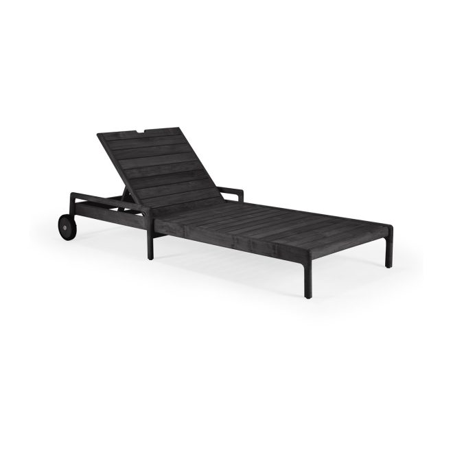 Ethnicraft jack outdoor solsäng svartbetsad teak exkl. dyna