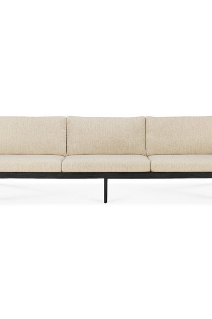 Ethnicraft jack outdoor 3-sits soffa svartbetsad teak natural