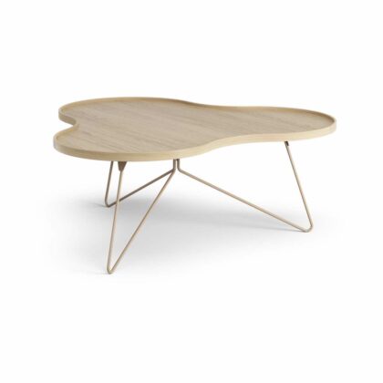 Swedese flower mono bord 107x114 cm h45 ek lackad-nutmeg ral1019