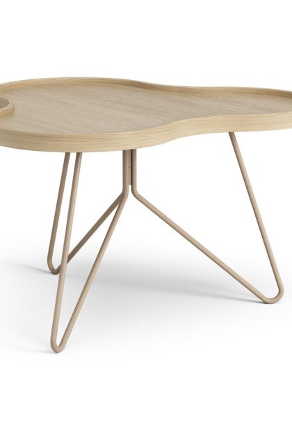 Swedese flower mono bord 62x66 cm h39 ek lackad-nutmeg ral1019
