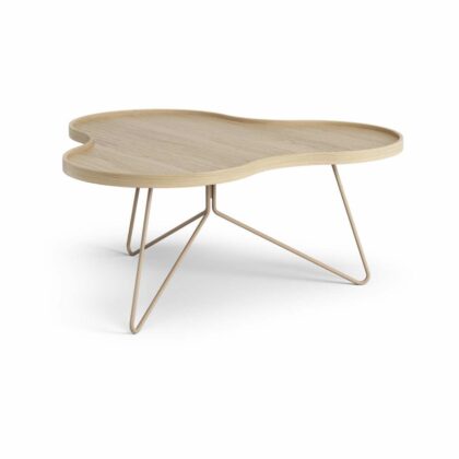 Swedese flower mono bord 84x90 cm h39 ek lackad-nutmeg ral1019