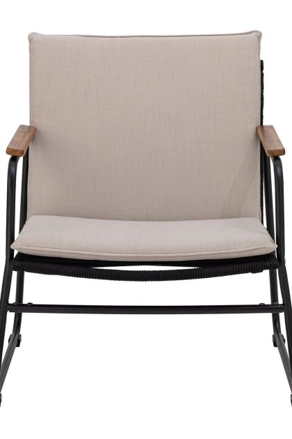 Bloomingville hampton loungefåtölj 68x71x76 cm svart-beige