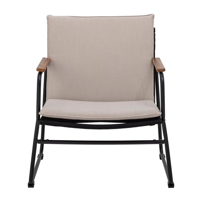 Bloomingville hampton loungefåtölj 68x71x76 cm svart-beige