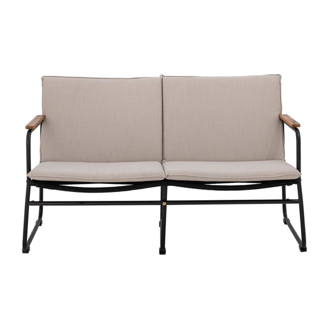 Bloomingville hampton soffa 127x71x76 cm svart-beige