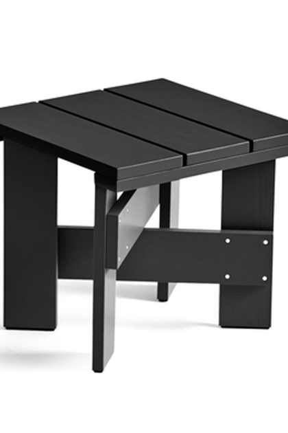 Hay crate low table bord 45x45x40 cm lackad furu black