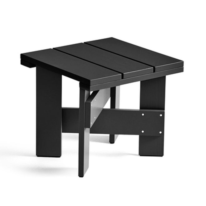 Hay crate low table bord 45x45x40 cm lackad furu black