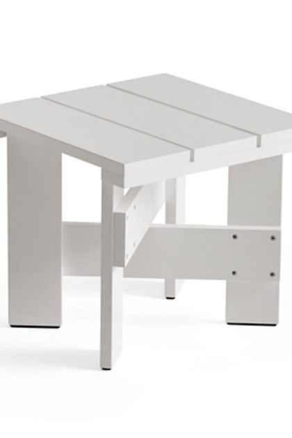 Hay crate low table bord 45x45x40 cm lackad furu white