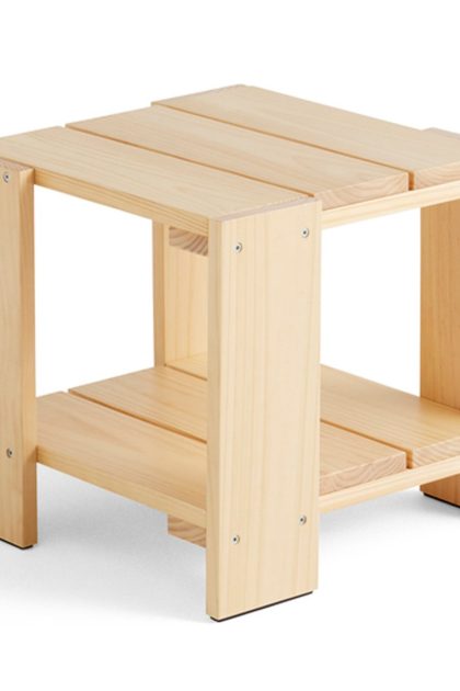 Hay crate side table bord 49,5x49,5x45 cm lackad furu water-based lacquered pinewood