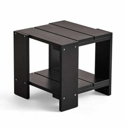 Hay crate side table bord 49,5x49,5x45 cm lackad furu black