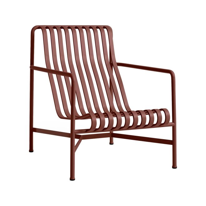Hay palissade high loungefåtölj iron red