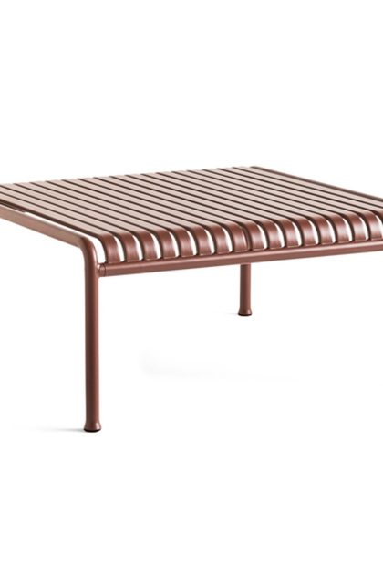 Hay palissade low table bord 81,5x86x38 cm iron red