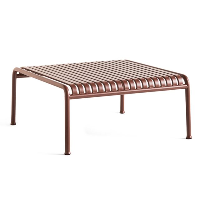 Hay palissade low table bord 81,5x86x38 cm iron red