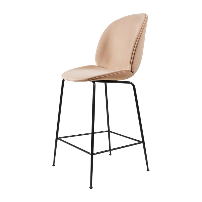 Gubi beetle counter chair helklädd barstol låg sunday 034-black