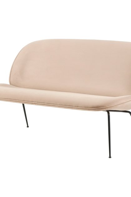 Gubi beetle soffa 2-sits helklädd conic base sunday 034-matt black