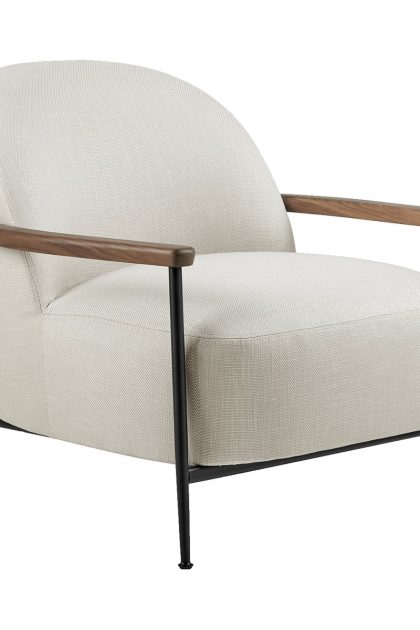 Gubi sejour loungefåtölj med armstöd plain 0001-black-walnut