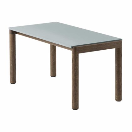 Muuto couple 1 plain soffbord 40x84x40 cm pale blue-dark oiled oak
