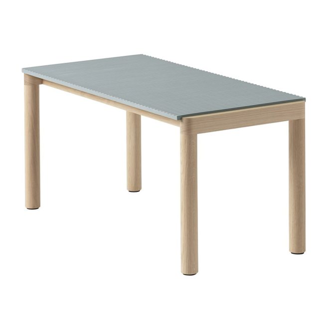 Muuto couple 1 wavy soffbord 40x84x40 cm pale blue-oak