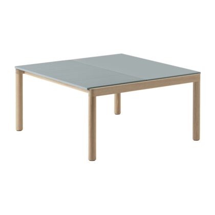 Muuto couple 1 plain-1 wavy soffbord 80x84x40 cm pale blue-oak
