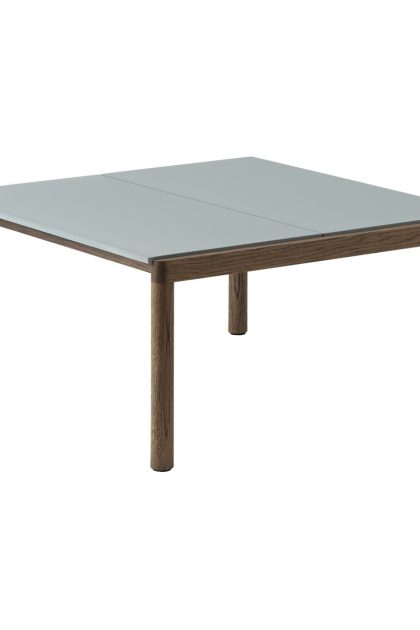 Muuto couple 2 plain soffbord 80x84x40 cm pale blue-dark oiled oak