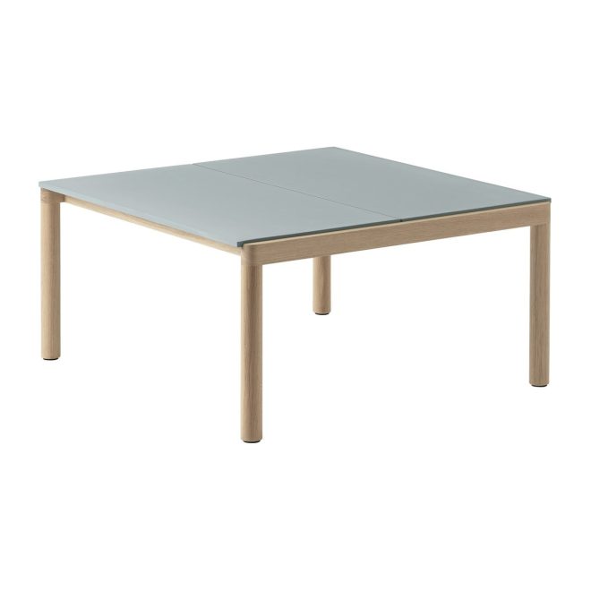 Muuto couple 2 plain soffbord 80x84x40 cm pale blue-oak