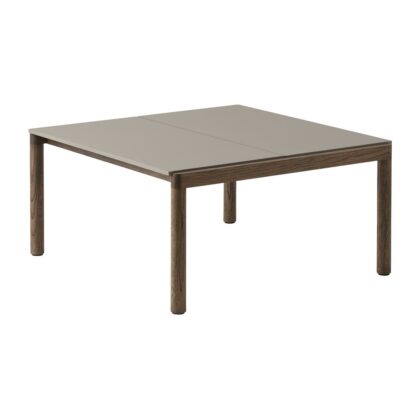 Muuto couple 2 plain soffbord 80x84x40 cm taupe-dark oiled oak