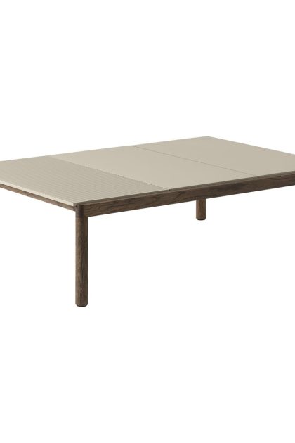 Muuto couple 2 plain-1 wavy soffbord 120x84x35 cm sand-dark oiled oak