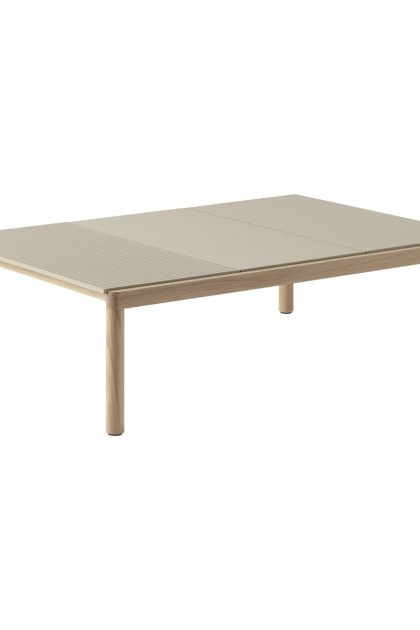 Muuto couple 2 plain-1 wavy soffbord 120x84x35 cm sand-oak