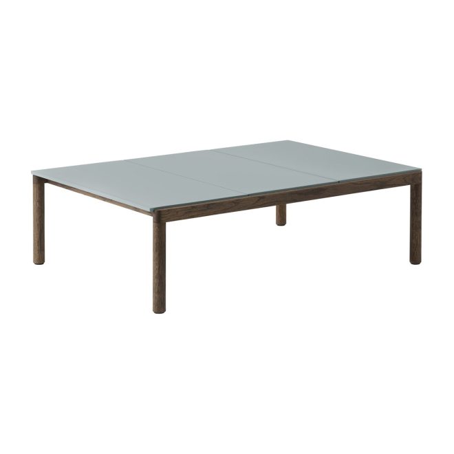Muuto couple 3 plain soffbord 120x84x35 cm pale blue-dark oiled oak